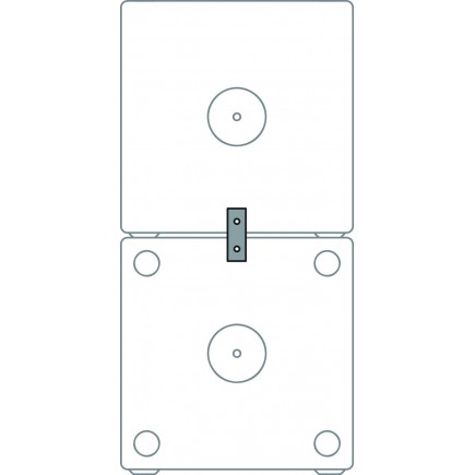 KV2 Audio BRCKT 001 Krótkie łączniki do połączenia dwóch kolumn ES
